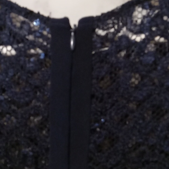 Betsy & Adam black/blue dress 4P - Picture 5 of 7